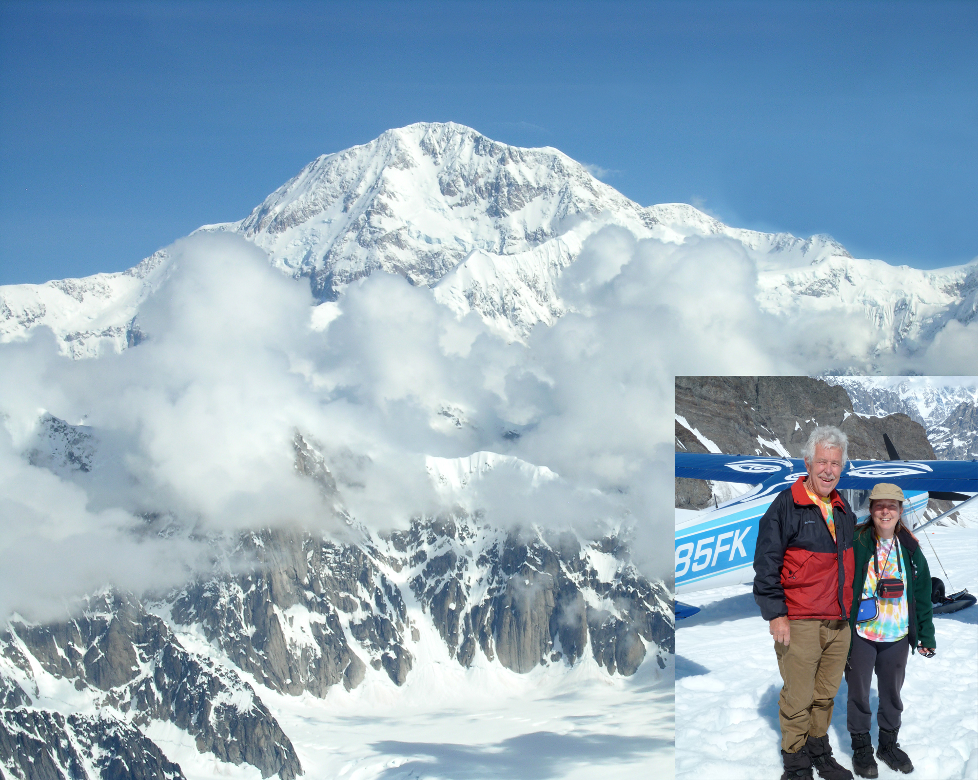 Gracia and Don Denali Glacier Flight